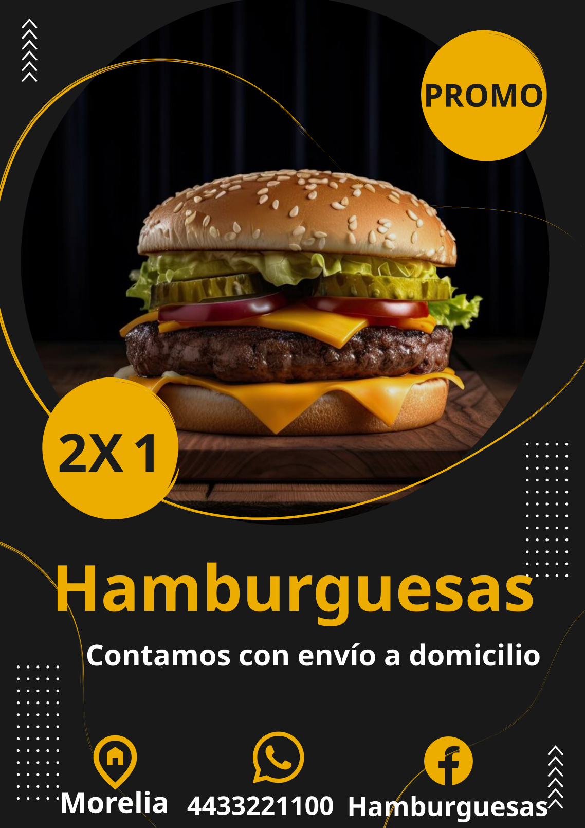 Volante Flyer para negocio de hamburguesas